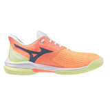Women's Wave Exceed Tour 7 AC Tennis Shoes Flamingo Coral and Wild Wind,Footwear,Mizuno,,,Tennis Express,550119-1B6S-1