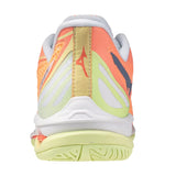 Women's Wave Exceed Tour 7 AC Tennis Shoes Flamingo Coral and Wild Wind,Footwear,Mizuno,,,Tennis Express,550119-1B6S-3