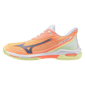 Women's Wave Exceed Tour 7 AC Tennis Shoes Flamingo Coral and Wild Wind,Footwear,Mizuno,Flamingo Coral/Wild Wind,6,Tennis Express,550119-1B6S
