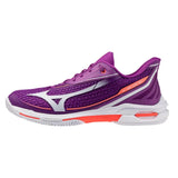 Women's Wave Exceed Tour 7 AC Tennis Shoes Dahlia and White,Footwear,Mizuno,Dahlia/White,6,Tennis Express,550119-6L00