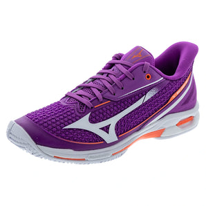 Women's Wave Exceed Tour 7 AC Tennis Shoes Dahlia and White,Footwear,Mizuno,Dahlia/White,6,Tennis Express,550119-6L00copy