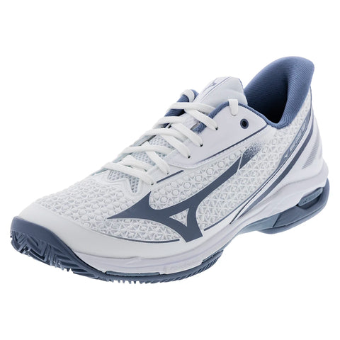 Men's CLAY Court Wave Exceed Tour 7 Tennis Shoes White and China