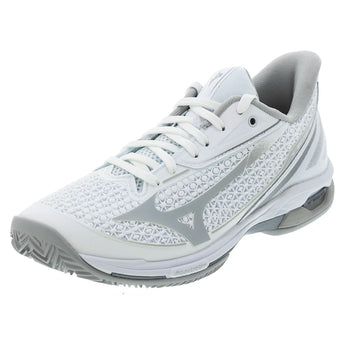 Women's Wave Exceed Tour 7 Clay Court Tennis Shoes White and Harbor Mist-Footwear-Mizuno-, [current_file_name-Tennis Express