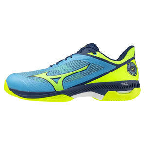 Men's Wave Strike AC Pickleball Shoes Jet Blue and Lightning Yellow-Footwear-Mizuno-550122-JB3F-1-Tennis Express