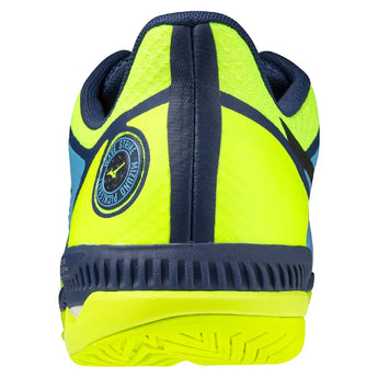 Men's Wave Strike AC Pickleball Shoes Jet Blue and Lightning Yellow-Footwear-Mizuno-550122-JB3F-4-Tennis Express