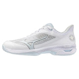Women's Wave Strike AC Pickleball Shoes White and Ice Water-Footwear-Mizuno-550123-00IW-1-Tennis Express