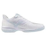 Women's Wave Strike AC Pickleball Shoes White and Ice Water-Footwear-Mizuno-550123-00IW-2-Tennis Express