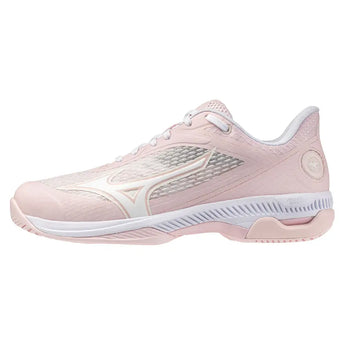 Women's Wave Strike AC Pickleball Shoes Petal Pink and White-Footwear-Mizuno-550123-1A00-1-Tennis Express