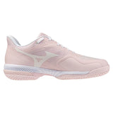 Women's Wave Strike AC Pickleball Shoes Petal Pink and White-Footwear-Mizuno-550123-1A00-2-Tennis Express