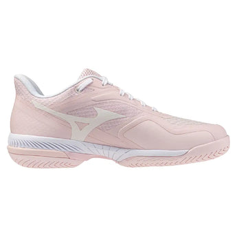 Women's Wave Strike AC Pickleball Shoes Petal Pink and White-Footwear-Mizuno-550123-1A00-2-Tennis Express