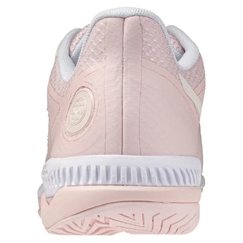Women's Wave Strike AC Pickleball Shoes Petal Pink and White-Footwear-Mizuno-550123-1A00-4-Tennis Express