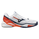 Men's Neo Ace AC Tennis Shoes White and Insignia Blue,Footwear,Mizuno,White/Insignia Blue,7,Tennis Express,550125_005A