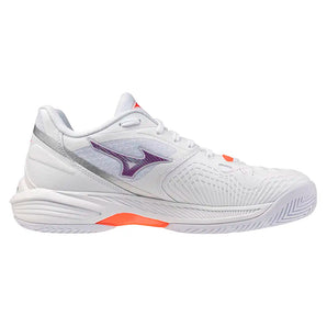 Women's Neo Ace AC Tennis Shoes White and Dahlia,Footwear,Mizuno,,,Tennis Express,550126-006L-2