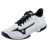 Men's Wave Exceed Court AC Tennis Shoes White and Black,Footwear,Mizuno,White/Black,7,Tennis Express,550127-0090copy