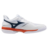 Men's Wave Exceed Court AC Tennis Shoes White and Insignia Blue,Footwear,Mizuno,,,Tennis Express,550127_005A_1