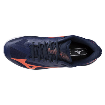 Men's Wave Exceed Court AC Tennis Shoes Beacon Blue and Lava Orange,Footwear,Mizuno,,,Tennis Express,550127_5T25_4