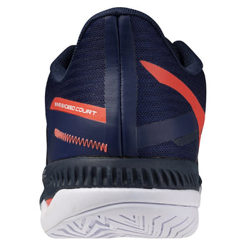 Men's Wave Exceed Court AC Tennis Shoes Beacon Blue and Lava Orange,Footwear,Mizuno,,,Tennis Express,550127_5T25_5