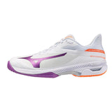 Women's Wave Exceed Court AC Tennis Shoes White and Dahlia,Footwear,Mizuno,,,Tennis Express,550128-006L-1