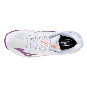 Women's Wave Exceed Court AC Tennis Shoes White and Dahlia,Footwear,Mizuno,,,Tennis Express,550128-006L-2