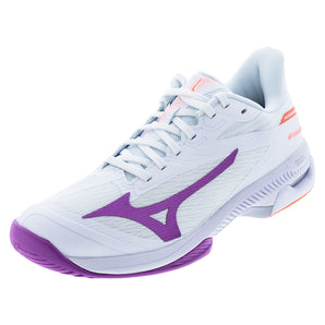 Women's Wave Exceed Court AC Tennis Shoes White and Dahlia,Footwear,Mizuno,White/Dahlia,6,Tennis Express,550128-006Lcopy_b3893ad6-fc43-4029-b50e-e6c126eea21b