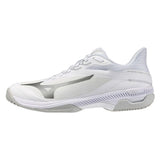 Women's Wave Exceed Court AC Tennis Shoes White and Harbor Mist,Footwear,Mizuno,White/Harbor Mist,6,Tennis Express,550128-00HM-1