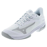 Women's Wave Exceed Court AC Tennis Shoes White and Harbor Mist,Footwear,Mizuno,White/Harbor Mist,6,Tennis Express,550128-00HMcopy