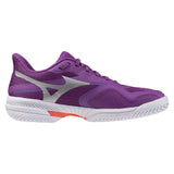 Women's Wave Exceed Court AC Tennis Shoes Dahlia and Galaxy Silver,Footwear,Mizuno,,,Tennis Express,550128_6L9Z_1