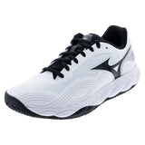 Men's Wave Enforce Court 2 AC Tennis Shoes White and Black,Footwear,Mizuno,White/Black,7,Tennis Express,550130-0090copy