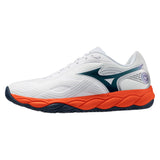 Men's Wave Enforce Court 2 AC Tennis Shoes White and Insignia Blue,Footwear,Mizuno,White/Insignia Blue,7,Tennis Express,550130_005A