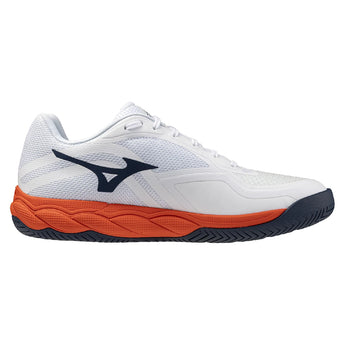 Men's Wave Enforce Court 2 AC Tennis Shoes White and Insignia Blue,Footwear,Mizuno,,,Tennis Express,550130_005A_1