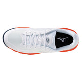 Men's Wave Enforce Court 2 AC Tennis Shoes White and Insignia Blue,Footwear,Mizuno,,,Tennis Express,550130_005A_3