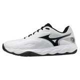 Men's Wave Enforce Court 2 AC Tennis Shoes White and Black,Footwear,Mizuno,White/Black,7,Tennis Express,550130_0090