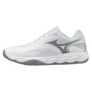 Women's Wave Enforce Court 2 AC Tennis Shoes White and Harbor Mist,Footwear,Mizuno,,,Tennis Express,550131_00HM