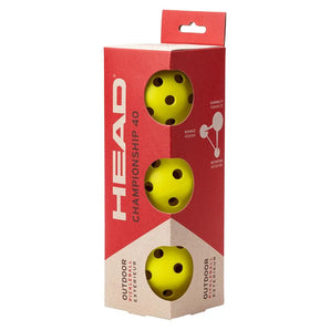 Championship 40 Outdoor Pickleballs 3 Pack-Balls-Head-557020-1-Tennis Express