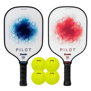 Pilot PP 2 Player Pickleball Paddle Set-Racquets-Franklin Sports-59812-1-[Sku]-Tennis Express
