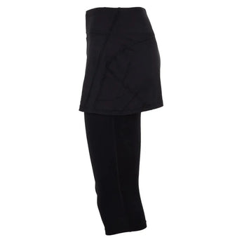 Women's Tennis Capri Skort-Apparel-BloqUV-6002_Black-C-Tennis Express