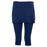 Women's Tennis Capri Skort-Apparel-BloqUV-6002_Navy-Back-1-Tennis Express