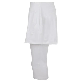 Women's Tennis Capri Skort-Apparel-BloqUV-6002_White-1-Tennis Express