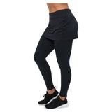 Women's Tennis Skirt Leggings-Apparel-BloqUV-6004-B-Black1-Tennis Express