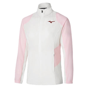 Women's Shadow Tennis Jacket White and Pinkesque-Apparel-Mizuno-650010-0016-Tennis Express