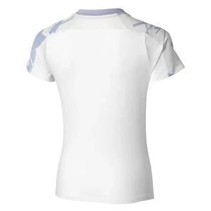 Women's Printed Tennis Tee White-Apparel-Mizuno-650012-00IBF25-1-Tennis Express