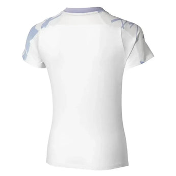 Women's Printed Tennis Tee White-Apparel-Mizuno-650012-00IBF25-1-Tennis Express