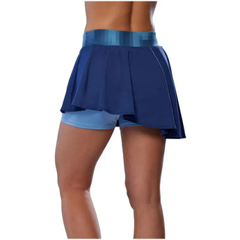 Women's Printed Flying Tennis Skort Bellwether Blue-Apparel-Mizuno-650015-BWBWU25-3-Tennis Express