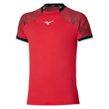 Men's Shadow Tennis Tee Fiery Red-Apparel-Mizuno-650023-1R1R-Tennis Express