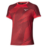 Men's Shadow Graphic Tennis Tee Sun Dried Red-Apparel-Mizuno-650025-1K1K-Tennis Express