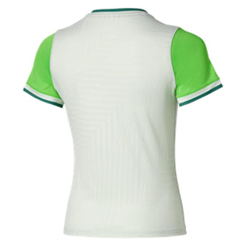 Women's Printed Tennis Tee Phantom Green-Apparel-Mizuno-650027-4F4F-1-Tennis Express
