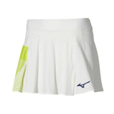 Women's Printed Flying Tennis Skort White and Yellow-Apparel-Mizuno-650034-0030-Tennis Express
