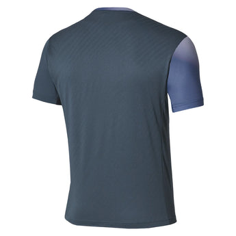 Men's Shadow GX Short Sleeve Tee Insignia Blue, Mizuno, Tennis Express, 650041-5A5AF26-1