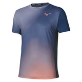 Men's Shadow GX Short Sleeve Tee Insignia Blue, Mizuno, Insignia Blue, Tennis Express, 650041-5A5AF26-INSIGNIA-BLUE-1