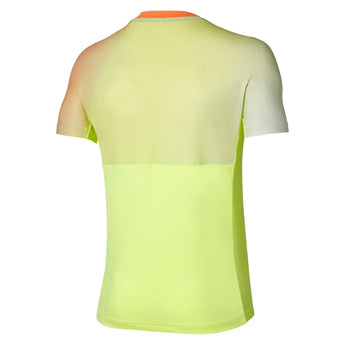 Men's Shadow Short Sleeve Tee Lime Pulp, Mizuno, Tennis Express, 650042-4H4HF26-1